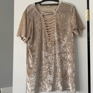 Champagne Velvet Shirt